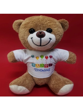 Happy Birthday Tişörtlü Ayıcık