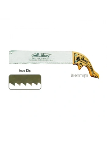 İnce Diş Zıvana El Testere 12 No - Ahşap Sap