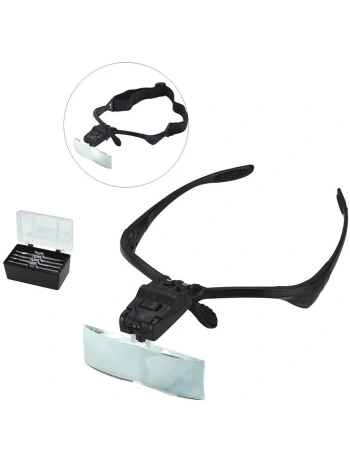 Işıklı Gözlük Büyüteç  5 Farklı Lens 9892b