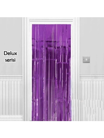 Işıltılı Duvar Ve Kapı Perdesi Mor Renk 90x200 Cm