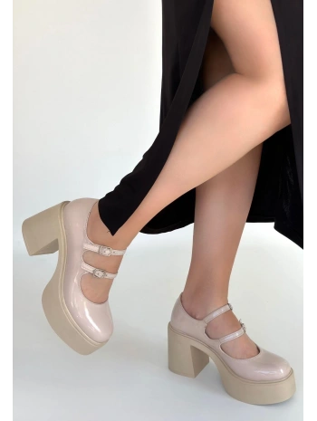 Jarlo Bej Rugan Dolgu Topuk Ayakkabı