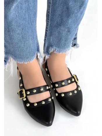 Jorwi Siyah Cilt Babet Ayakkabı