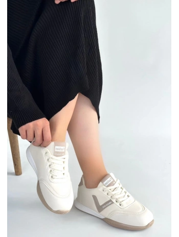 Jowen Bej Cilt Vizon Detaylı Bağcıklı Spor Ayakkabı