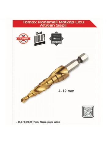 Kademeli Matkap Ucu 4-12 Mm Arası - Altıgen Saplı