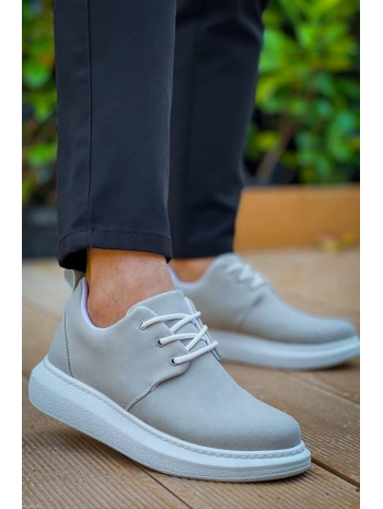 KB-003 Kuback Gri Süet Bağcıklı  Günlük Erkek Ayakkabı