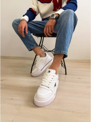 KB-04 MRTNM Beyaz Cilt Günlük Erkek Ayakkabı