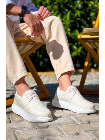 KB-042  Kuback Bağcıklı Beyaz Günlük Erkek Ayakkabı