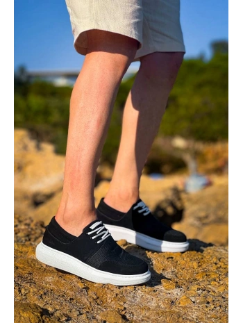 KB-042  MRTNM Bağcıklı Siyah Günlük Erkek Ayakkabı