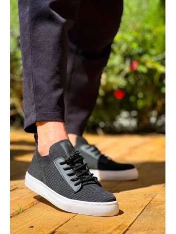 KB-110  Kuback BACK Siyah Triko Yüksek Taban Bağcıklı Günlük Erkek Ayakkabı