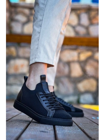 KB-112  Kuback Siyah Siyah TabanTriko Bağcıklı  Günlük Erkek  Ayakkabı