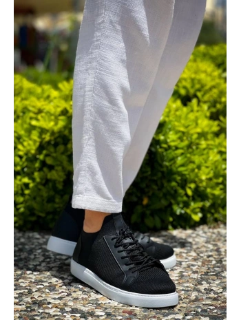 KB-112   Kuback Siyah Triko Bağcıklı  Günlük Erkek  Ayakkabı