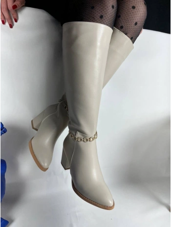 KB-505 MRTNM Bej Günlük Kadın Çizme