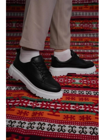 KB-702 Kuback Siyah Cilt Günlük Erkek Ayakkabı