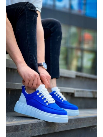 KB-X10 Kuback Sax Süet Beyaz Yüksek Taban Günlük Spor Ayakkabı