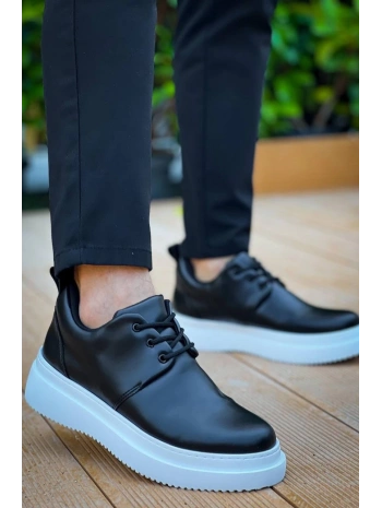 KB-X3  Kuback Siyah Cilt  Bağcıklı  Günlük Erkek  Ayakkabı