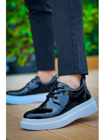 KB-X3  Kuback Siyah Rugan  Bağcıklı  Günlük Erkek  Ayakkabı