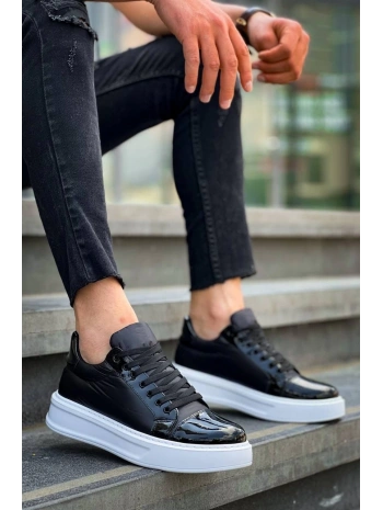 KB-X46 Kuback Siyah Rugan Bağcıklı  Günlük Erkek Ayakkabı