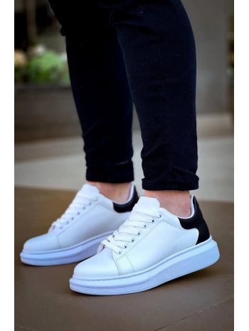 KB-X500  Kuback Bağcıklı Beyaz Siyah  Günlük Erkek Ayakkabı