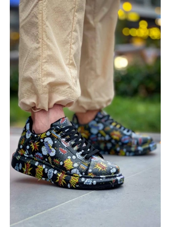 KB-X500  Kuback Siyah Boom  Bağcıklı  Günlük Erkek  Ayakkabı