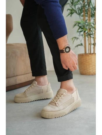 KB-X516 Kuback Bej Süet Günlük Erkek Ayakkabı