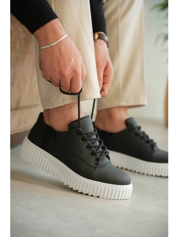 KB-X516 Kuback Siyah Cilt Günlük Erkek Ayakkabı