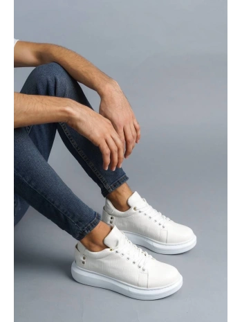 KB047  Kuback Beyaz Crocodile Günlük Erkek  Ayakkabı