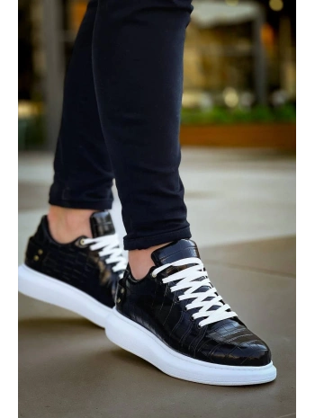 KB047  Kuback SİYAH Crocodile Günlük Erkek  Ayakkabı