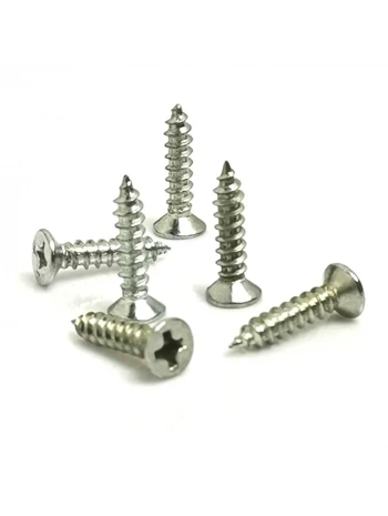 Klips, Menteşe, Ayak, Ağaç, Sunta Vidası 3x13 Mm - Nikel 100 Adet