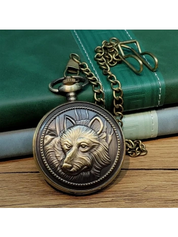 Kurt Motifli Antika Köstekli Saat