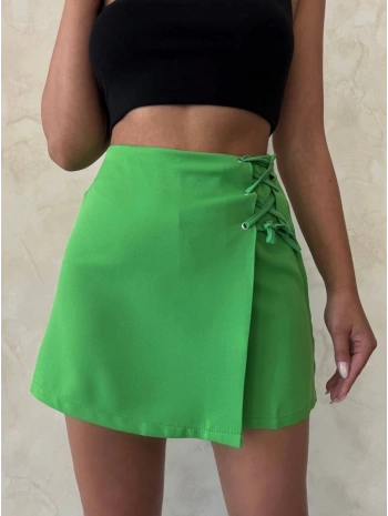 Kuş gözü şort etek yeşil s25819