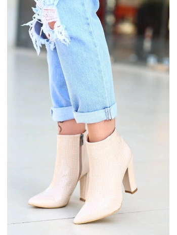 Loora Ten Rugan Desenli Topuklu Bot