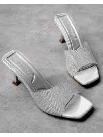 Luart Platin Simli Topuklu Terlik