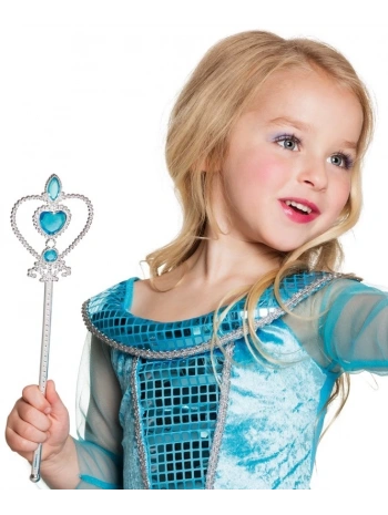 Mavi Renk Kalp İşlemeli Karlar Ülkesi Elsa Asası