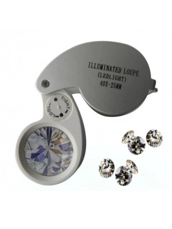 Mini 40x25mm Takı Büyüteç, Cep Büyüteç, Teftiş, Elmas Pullar, Madeni Kontrol Lup Mg21011