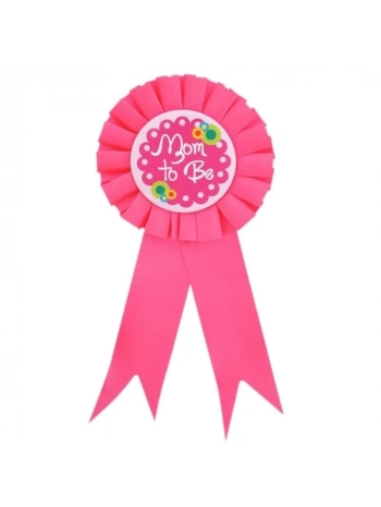 Mom To Be Yazılı Rozet Pembe Renk