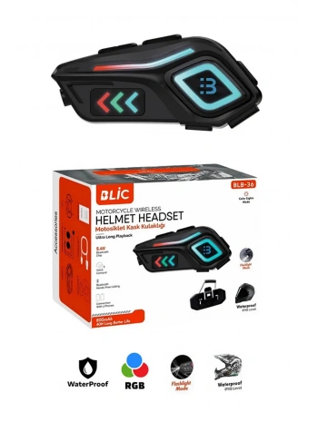 Motor Kask Kulaklık Rgb Modlu Motosiklet Kulaklık Su Geçirmez 5.4 Bluetooth Intercom Blb_36