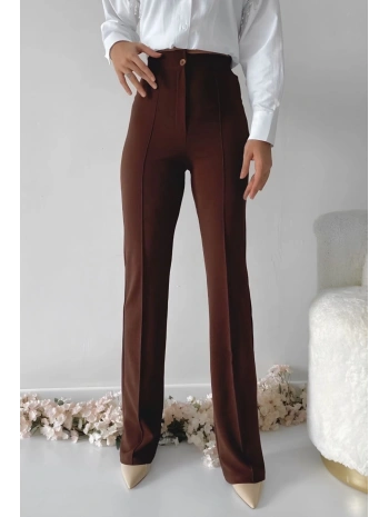 Önü cumalı ithal krep pantolon