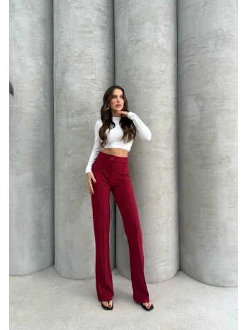 Önü cumalı ithal krep pantolon