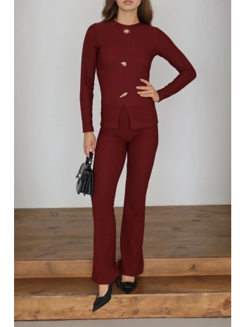 Ottoman alt üst takım bordo pt510442