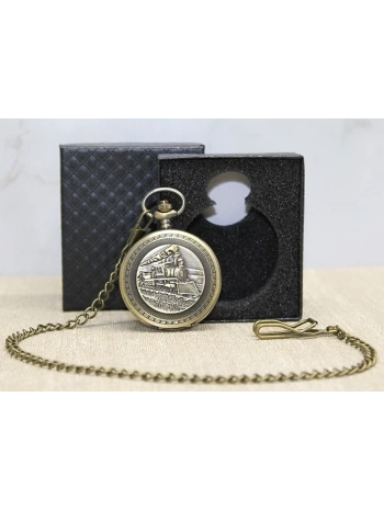 Özel Kutulu Tren Temalı Köstekli Saat Alk4670