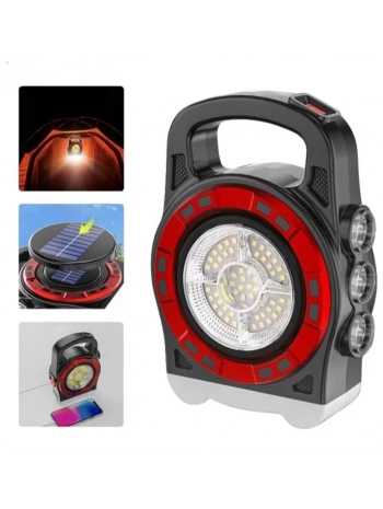 P-6678c Dış Mekan Solar Şarj Işığı Çok Fonksiyonlu Projektör Hazine Güçlü Işık El Feneri