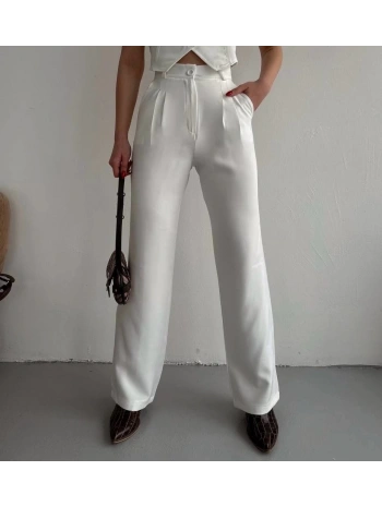 Palazzo pantolon beyaz s23211