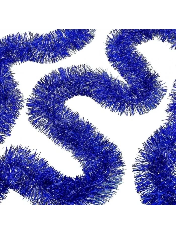 Parti İçin Mega Kalın Sim Süs 2 Metre Uzunluk 10 Cm Genişlik Mavi İthal