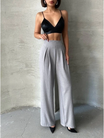 Pileli keten pantolon s255046