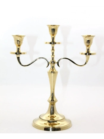 Pirinç 3lü Şamdan 4612