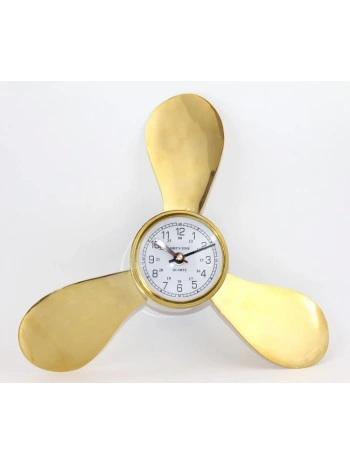 Pirinç Duvara Asmalı Pervane Tasarımı Saat Ksk2057