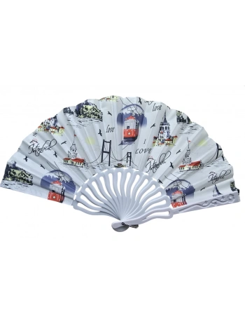 Plastik Kumaş Yelpaze 12li İstanbul