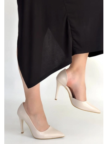 Pley Bej Rugan Stiletto Ayakkabı