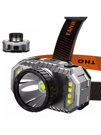 Ps-010 800 Lümen Şarj Göstergeli Cob Led Usbli Şarjlı Kafa Lambası