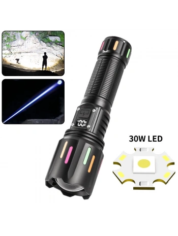 Ps-9954 30w Zoomlu Led Powerbank Özellikli Şarjlı Profesyonel El Feneri